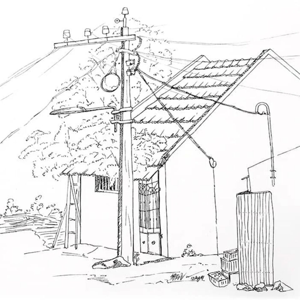 House pencil sketch